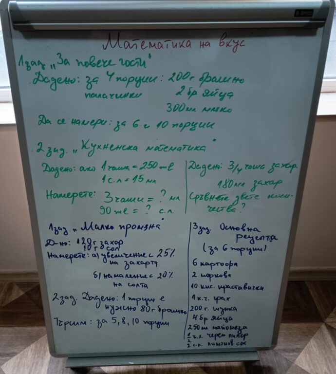 Добра практика в 177. ОУ „ Св. Св. Св. Кирил и Методий“: „Математика на вкус“ – готвене като лаборатория за мислене Добра практика в 177. ОУ „ Св. Св. Св. Кирил и Методий“: „Математика на вкус“ – готвене като лаборатория за мислене