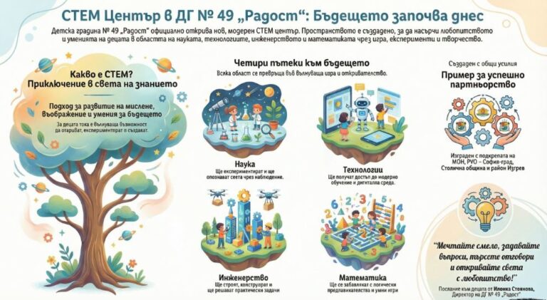 Добра практика в ДГ №49 "Радост": STEM център Добра практика в ДГ №49 "Радост": STEM център