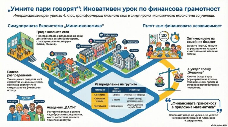 Добра практика в 128. СУ „Алберт Айнщайн”: „Умните пари говорят” – открит иновативен урок по финансова грамотност Добра практика в 128. СУ „Алберт Айнщайн”: „Умните пари говорят” – открит иновативен урок по финансова грамотност