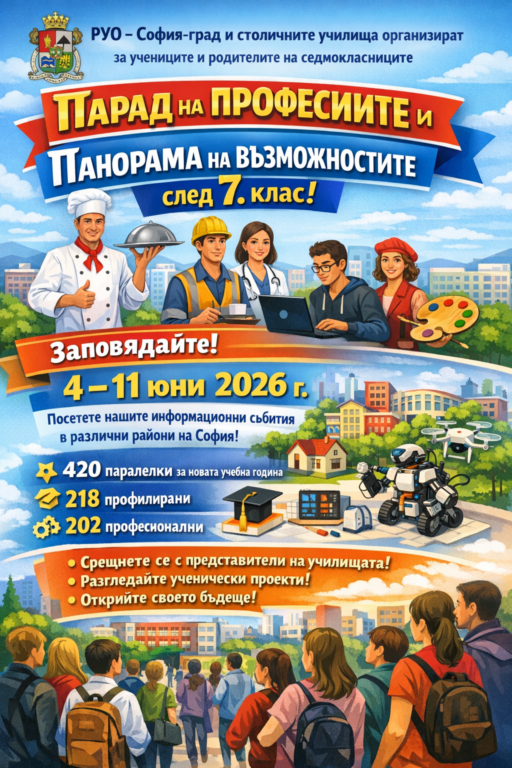 Парад на професиите и панорама на възможностите след 7. клас